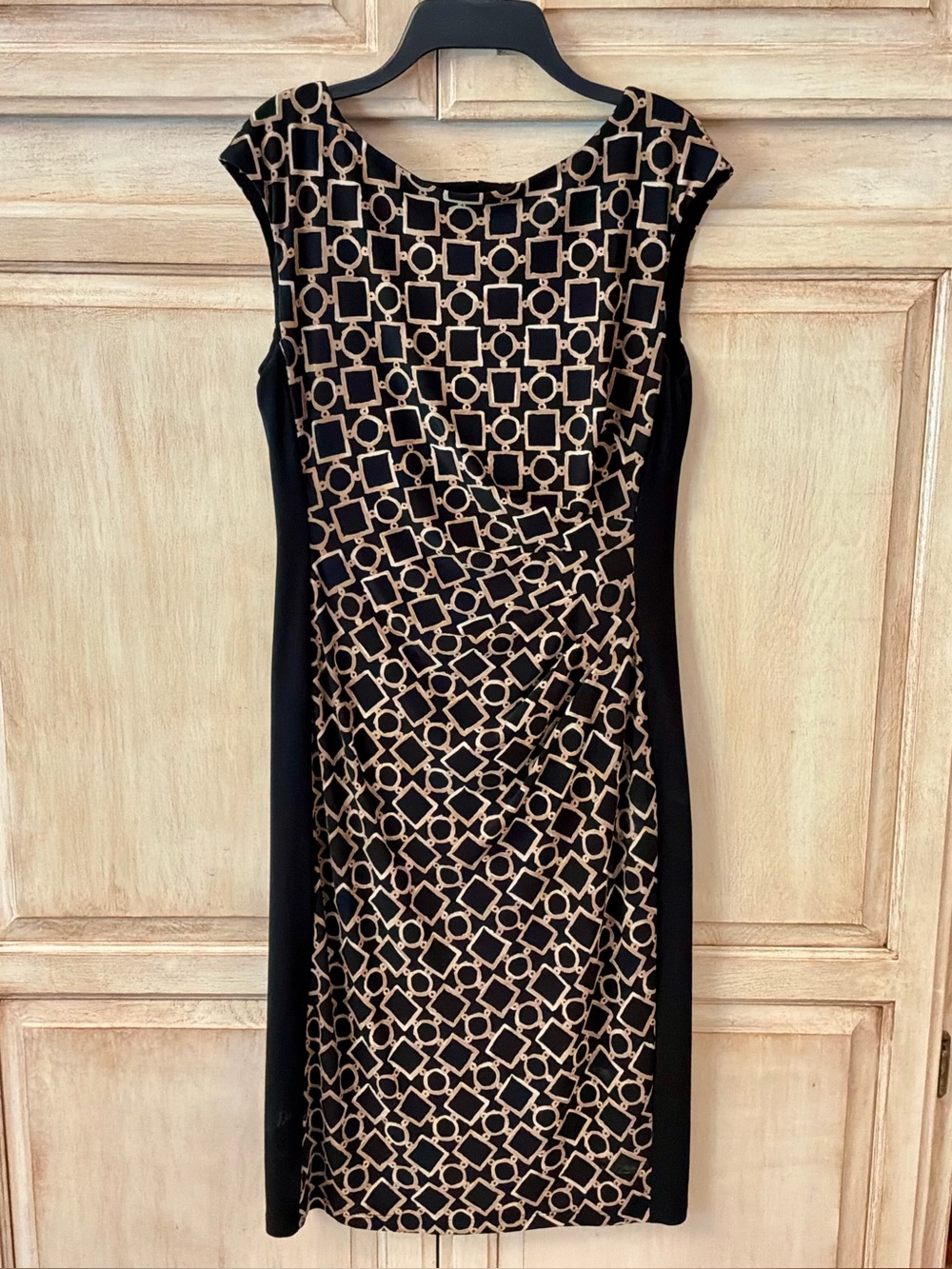 Ralph Lauren Sleeveless Black & Beige Dress